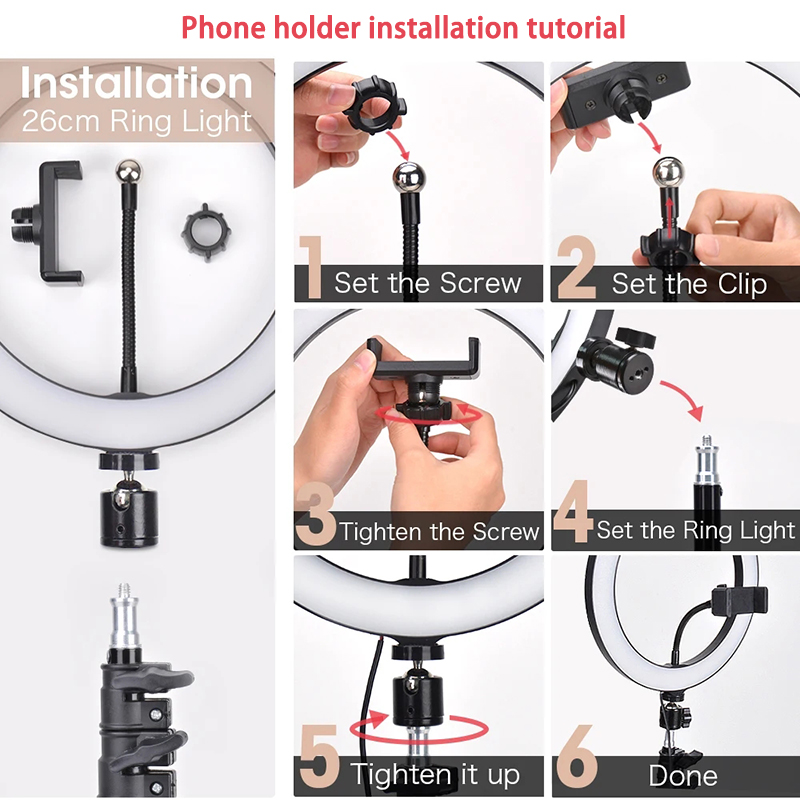 16/26/33cm Selfie Ring Light P - огляд і ціна Photography Lighting Description