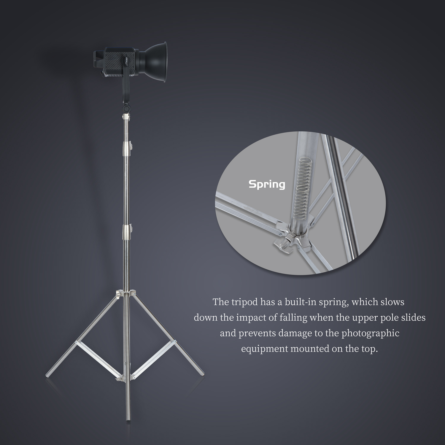 SH 2.8M Stainless Steel Light  - огляд і ціна Photography Lighting Description