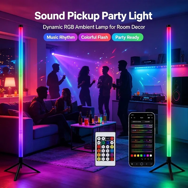 2PCS 120CM RGB Floor Lamp, Sou - огляд і ціна Photography Lighting Game